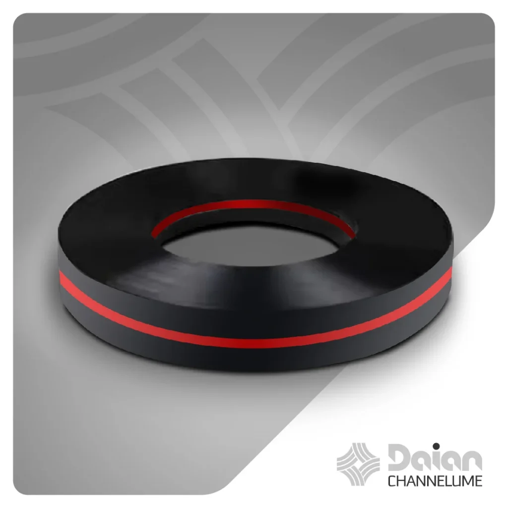 لبه سوئدی مکس ۷ سانت مشکی با نوار قرمز